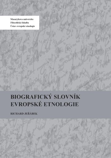 Obálka knihy Biografický slovník evropské etnologie