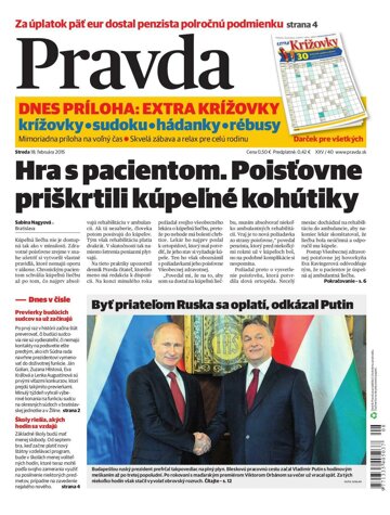 Obálka e-magazínu Pravda 18. 2. 2015