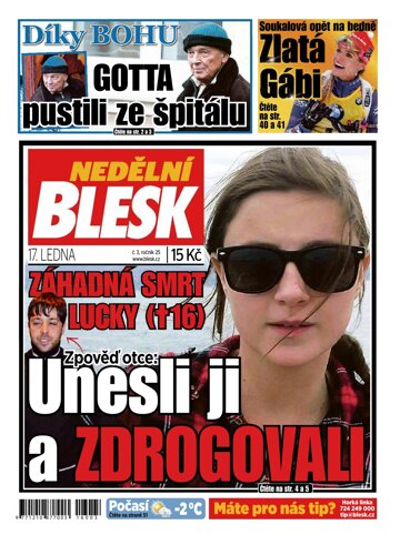 Obálka e-magazínu Nedělní Blesk 17.1.2016