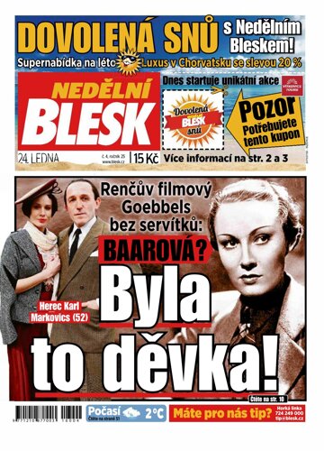 Obálka e-magazínu Nedělní Blesk 24.1.2016