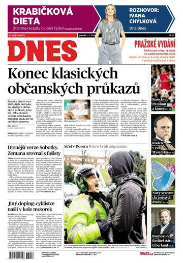 Obálka e-magazínu MF Dnes 1.2.2016