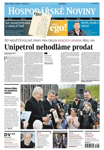 Obálka e-magazínu Hospodářské noviny 083 - 29.4.2016