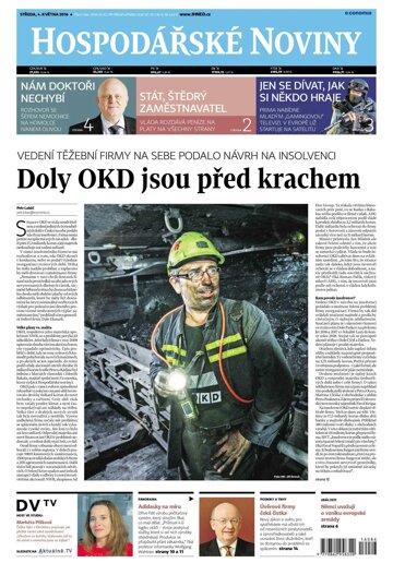 Obálka e-magazínu Hospodářské noviny 086 - 4.5.2016