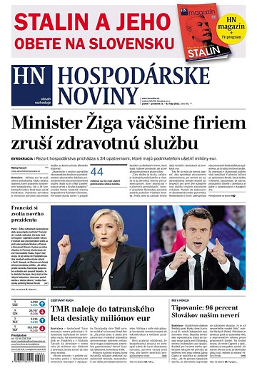 Obálka e-magazínu Hospodárske noviny 05.05.2017