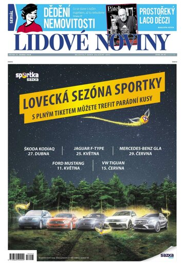 Obálka e-magazínu Lidové noviny 27.4.2018