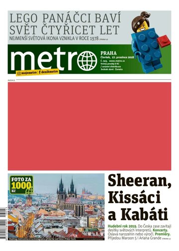 Obálka e-magazínu deník METRO 27.12.2018
