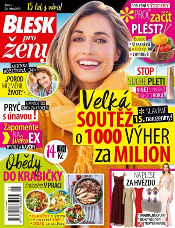 Obálka e-magazínu Blesk pro ženy 28.1.2019