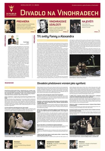 Obálka e-magazínu Hospodářské noviny - příloha 052 - 14.3.2019 příloha Divadlo na Vinohradech