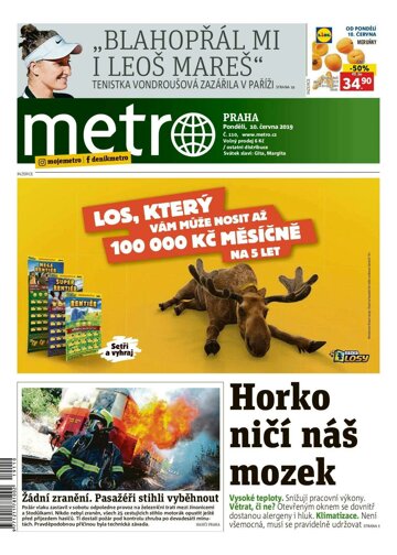 Obálka e-magazínu deník METRO 10.6.2019