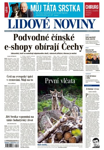 Obálka e-magazínu Lidové noviny 8.8.2019