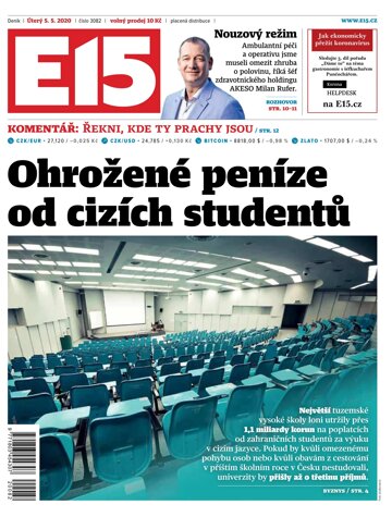 Obálka e-magazínu E15 5.5.2020