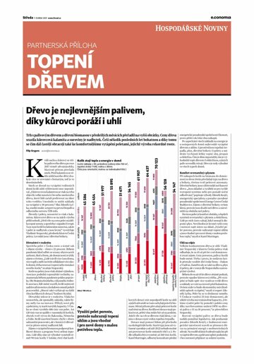 Obálka e-magazínu Hospodářské noviny - příloha 066 - 7.4.2021 Topení dřevem