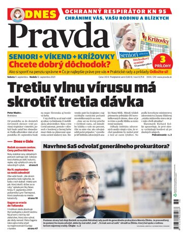 Obálka e-magazínu Pravda 11. 9. 2021