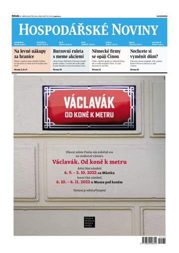 Obálka e-magazínu Hospodářské noviny 164 - 24.8.2022