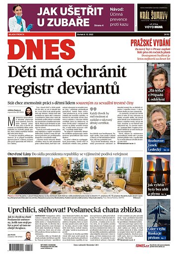 Obálka e-magazínu MF Dnes 8.12.2022