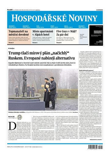 Obálka e-magazínu Hospodářské noviny 227 - 24.11.2025