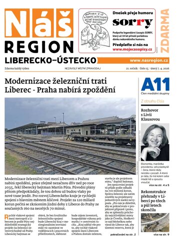 Obálka e-magazínu Náš Region - Ústecko 15/2026