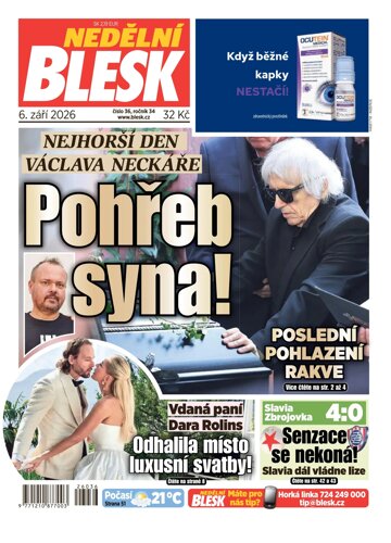 Obálka e-magazínu Nedělní Blesk 6.9.2026