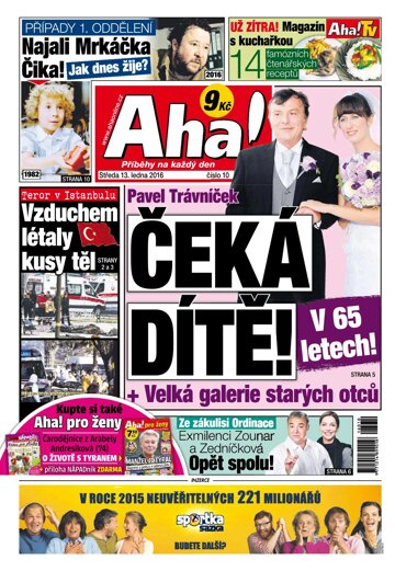 Obálka e-magazínu AHA! 13.1.2016