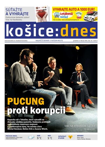 Obálka e-magazínu košice:dnes 22.2.2016