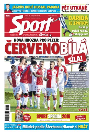 Obálka e-magazínu Sport 29.11.2016