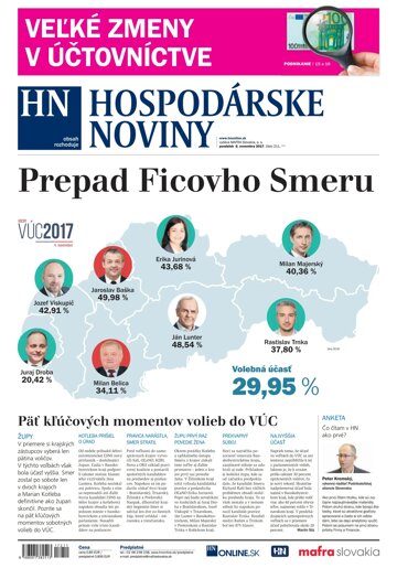 Obálka e-magazínu Hospodárske noviny 06.11.2017