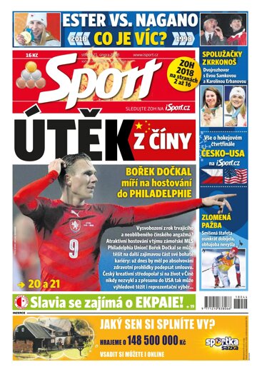 Obálka e-magazínu Sport 21.2.2018