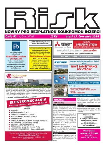 Obálka e-magazínu Risk 52/2018