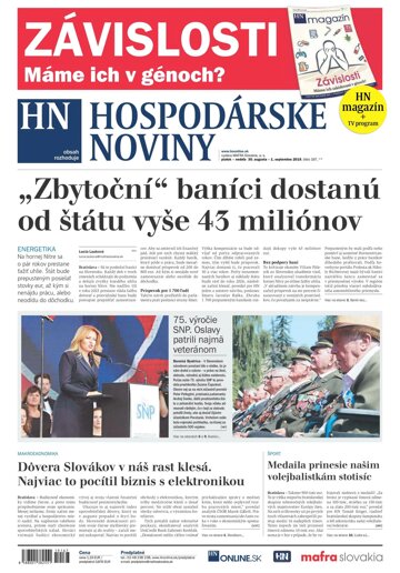 Obálka e-magazínu Hospodárske noviny 30.08.2019