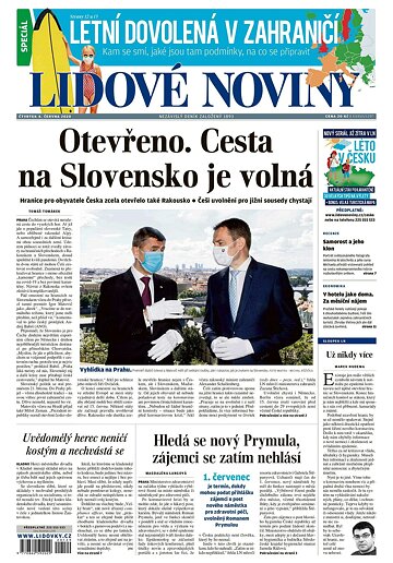 Obálka e-magazínu Lidové noviny 4.6.2020