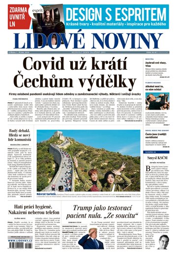 Obálka e-magazínu Lidové noviny 7.10.2020