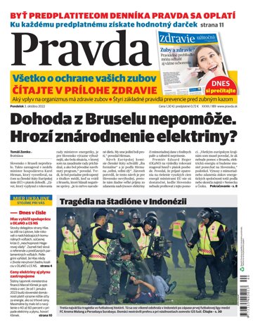 Obálka e-magazínu Pravda 3. 10. 2022