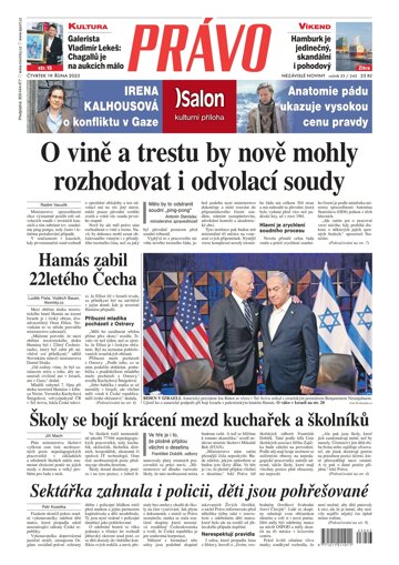 Obálka e-magazínu Deník Právo 19.10.2023