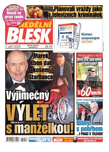 Obálka e-magazínu Nedělní Blesk 7.9.2025