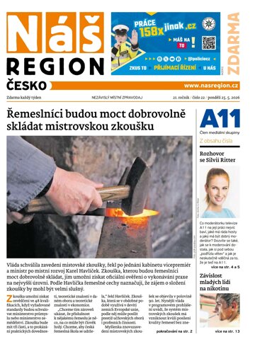Obálka e-magazínu Náš Region - Česko 22/2026