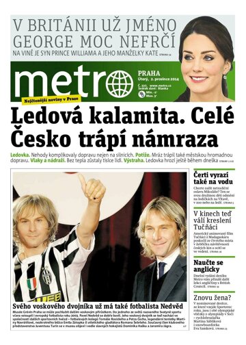 Obálka e-magazínu deník METRO 2.12.2014