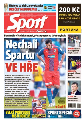 Obálka e-magazínu Sport 21.4.2015