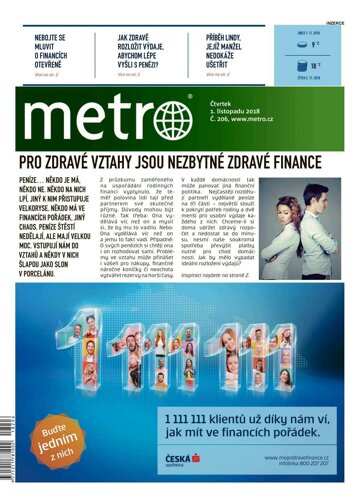 Obálka e-magazínu deník METRO 1.11.2018