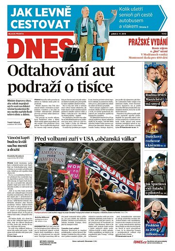 Obálka e-magazínu MF Dnes 2.11.2018