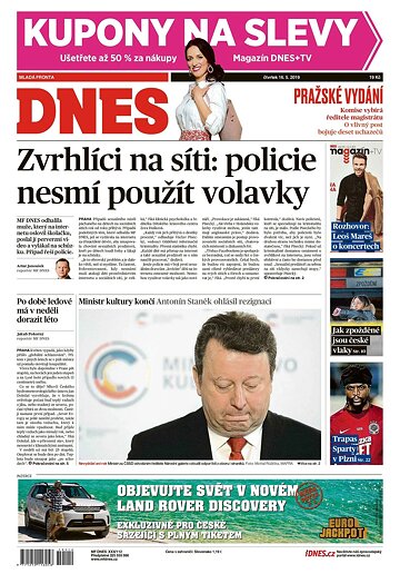 Obálka e-magazínu MF Dnes 16.5.2019