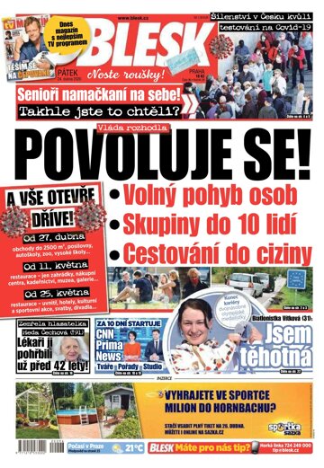 Obálka e-magazínu Blesk 24.4.2020