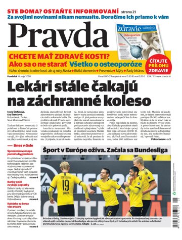 Obálka e-magazínu Pravda 18. 5. 2020