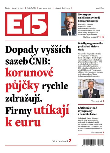 Obálka e-magazínu E15 7.1.2022