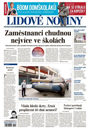 Obálka e-magazínu Lidové noviny 7.3.2023