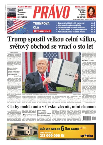 Obálka e-magazínu Deník Právo 4.4.2025
