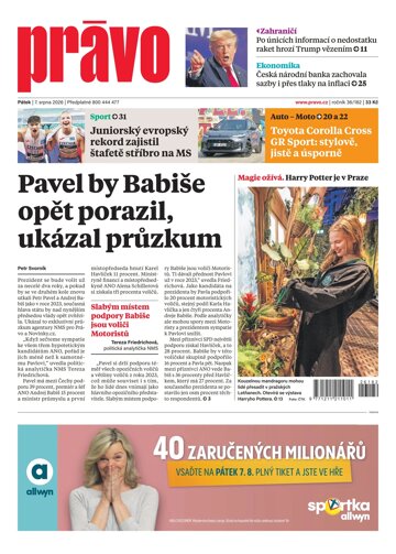Obálka e-magazínu Deník Právo 7.8.2026
