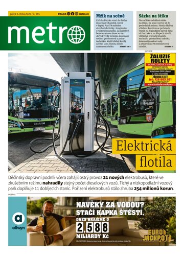 Obálka e-magazínu deník METRO 2.10.2026