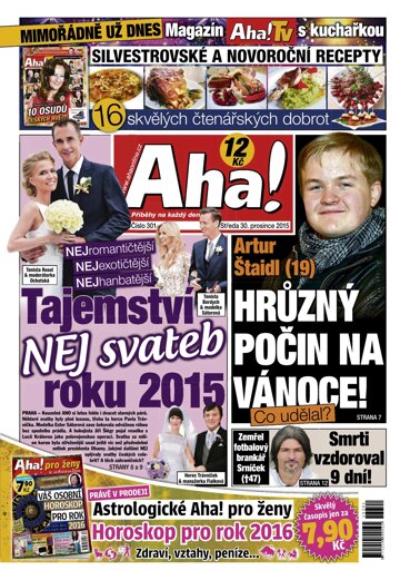 Obálka e-magazínu AHA! 30.12.2015