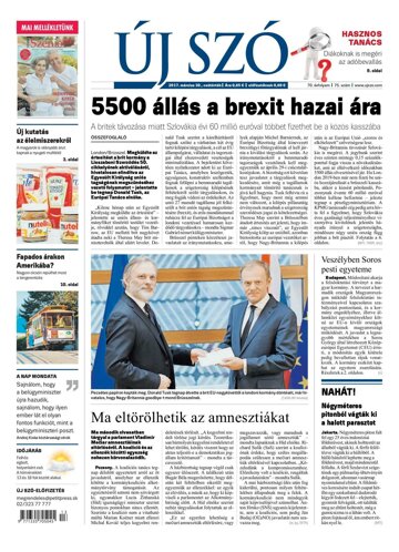 Obálka e-magazínu Új Szó 30.3.2017