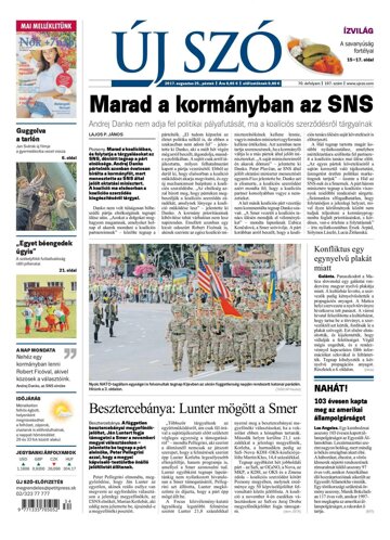 Obálka e-magazínu Új Szó 25.8.2017